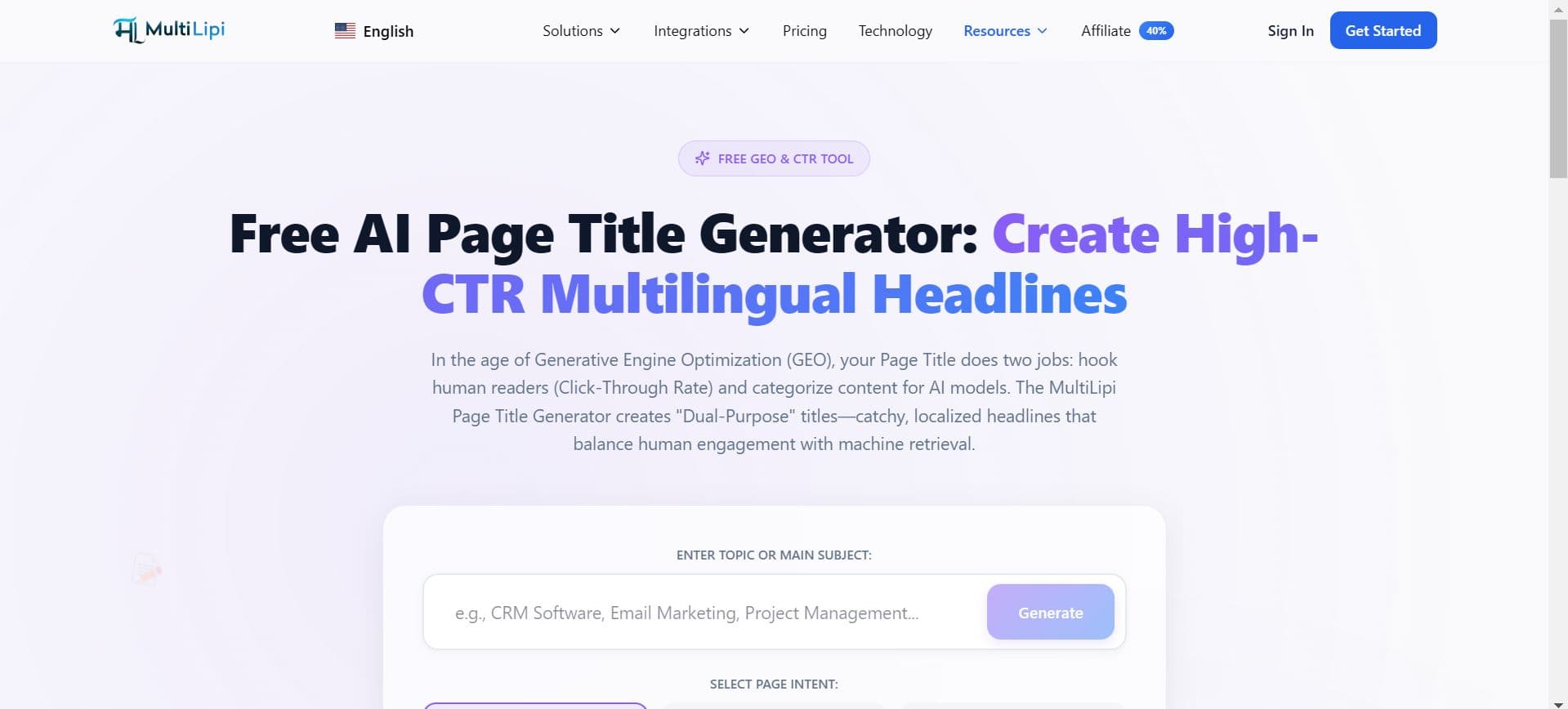 Free Multilingual AI Page Title Generator: Optimize for CTR & Model Extraction Across Languages